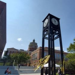 menorah on the University of Rochester campus.